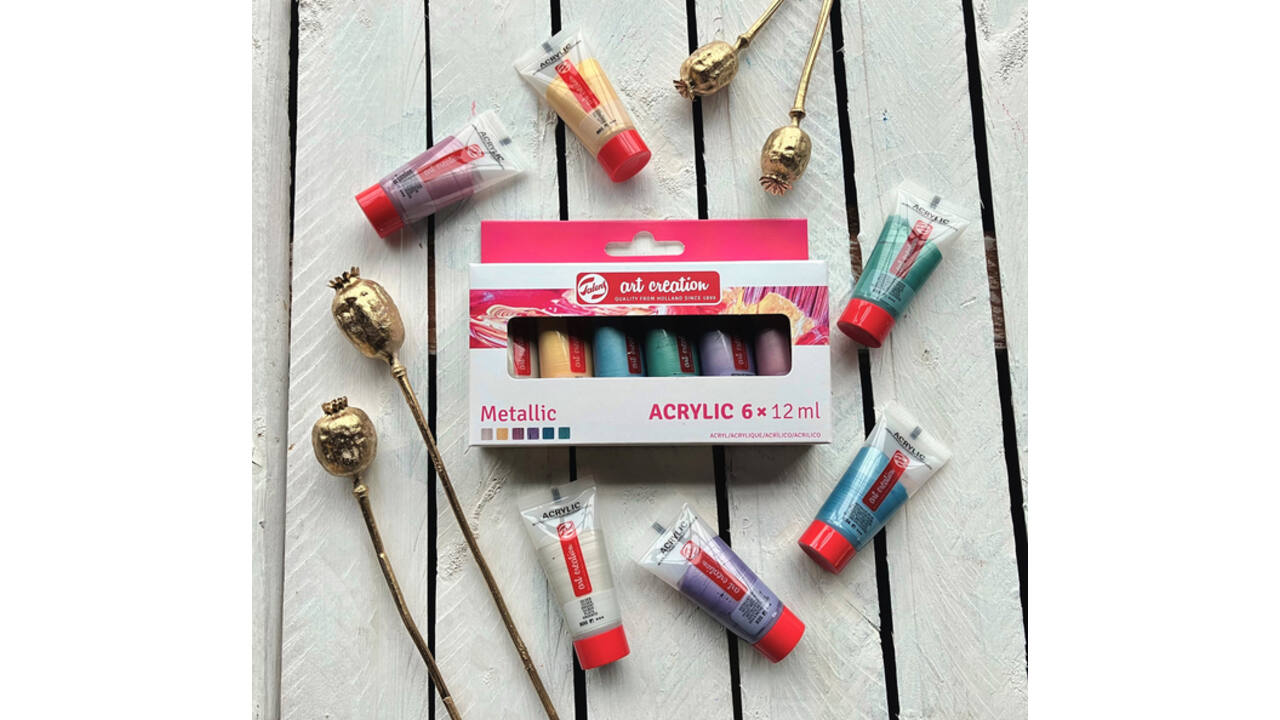 Acrylverf Talens Art Creation Metallic 12ml set à 6 kleuren