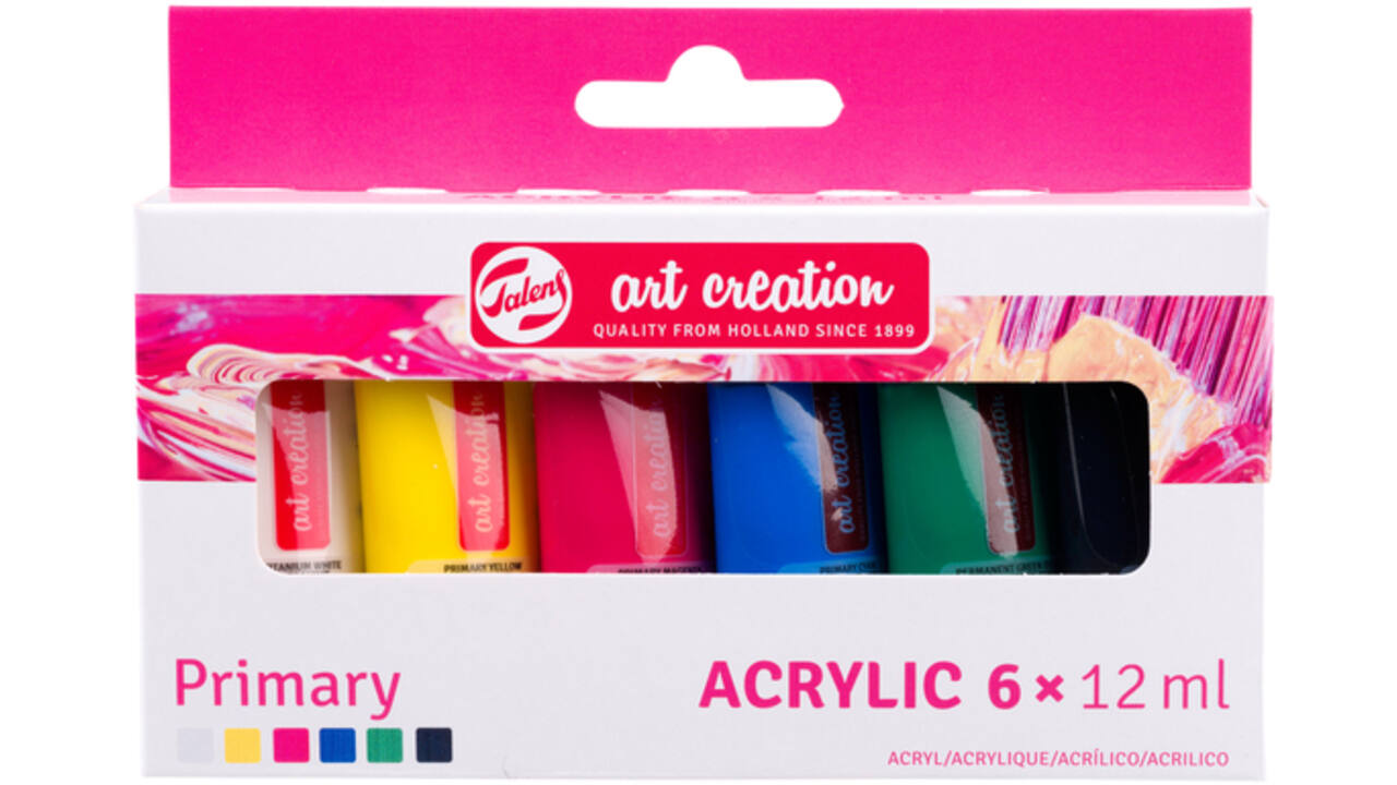 Acrylverf Talens Art Creation Primary 12ml set à 6 kleuren