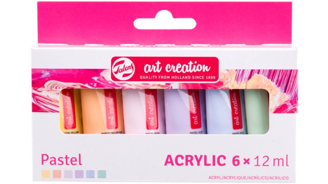 Acrylverf Talens Art Creation Pastel 12ml set à 6 kleuren