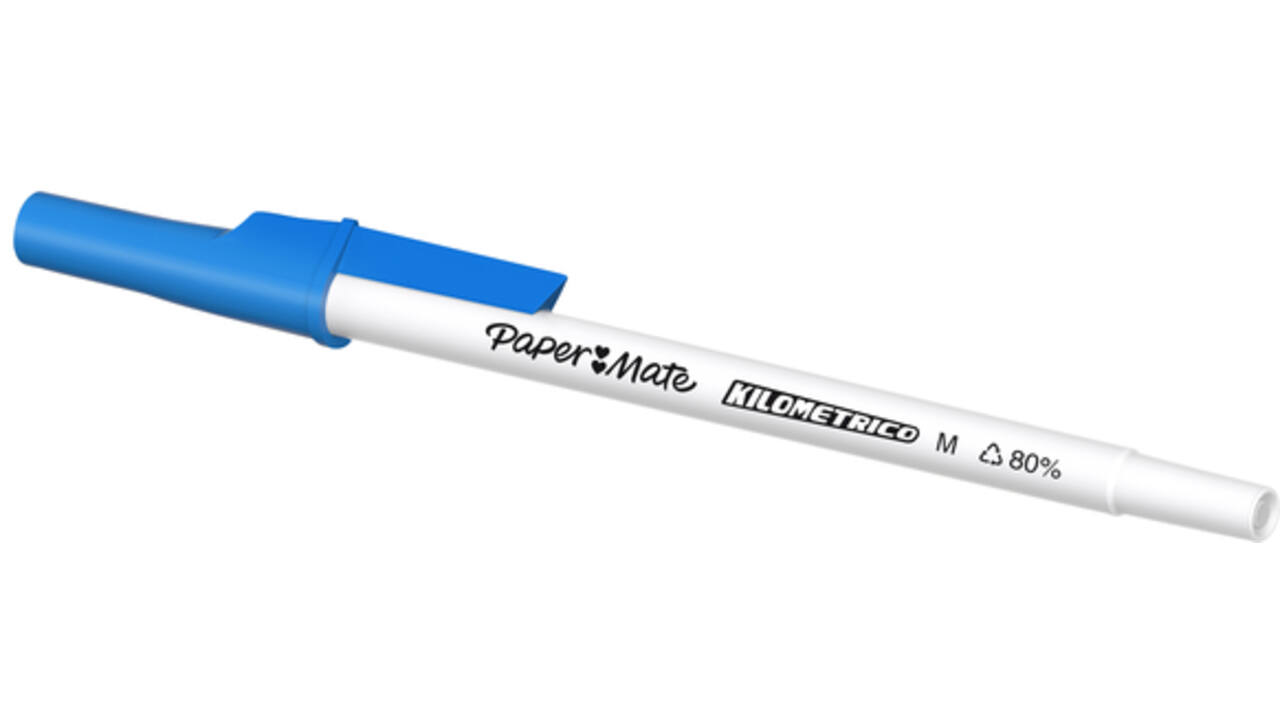 Balpen Paper Mate Kilometrico Recycled medium blauw
