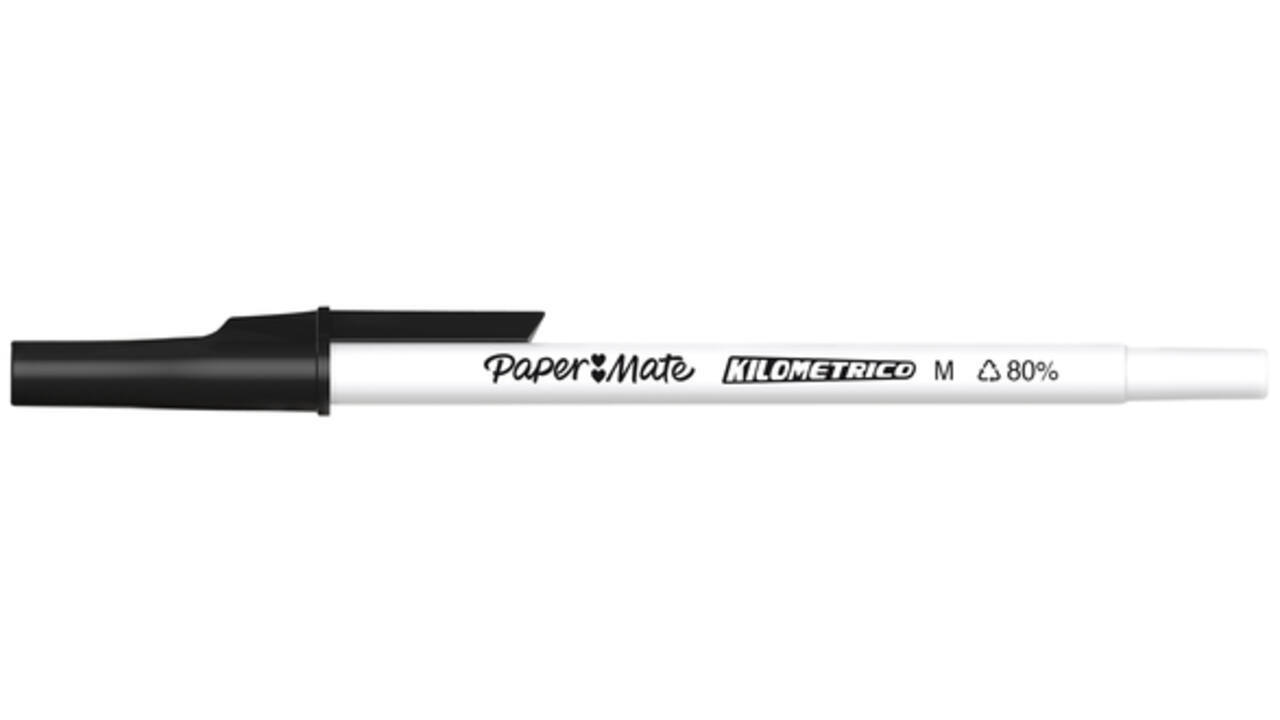 Balpen Paper Mate Kilometrico Recycled medium zwart