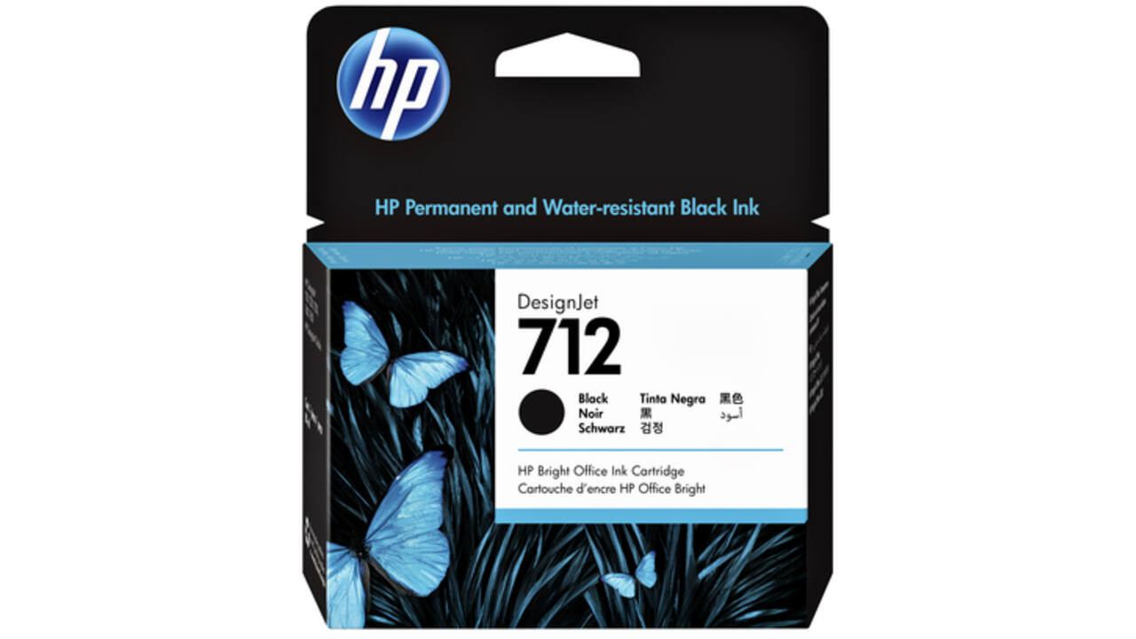 Inktcartridge HP 712 3ED71A zwart