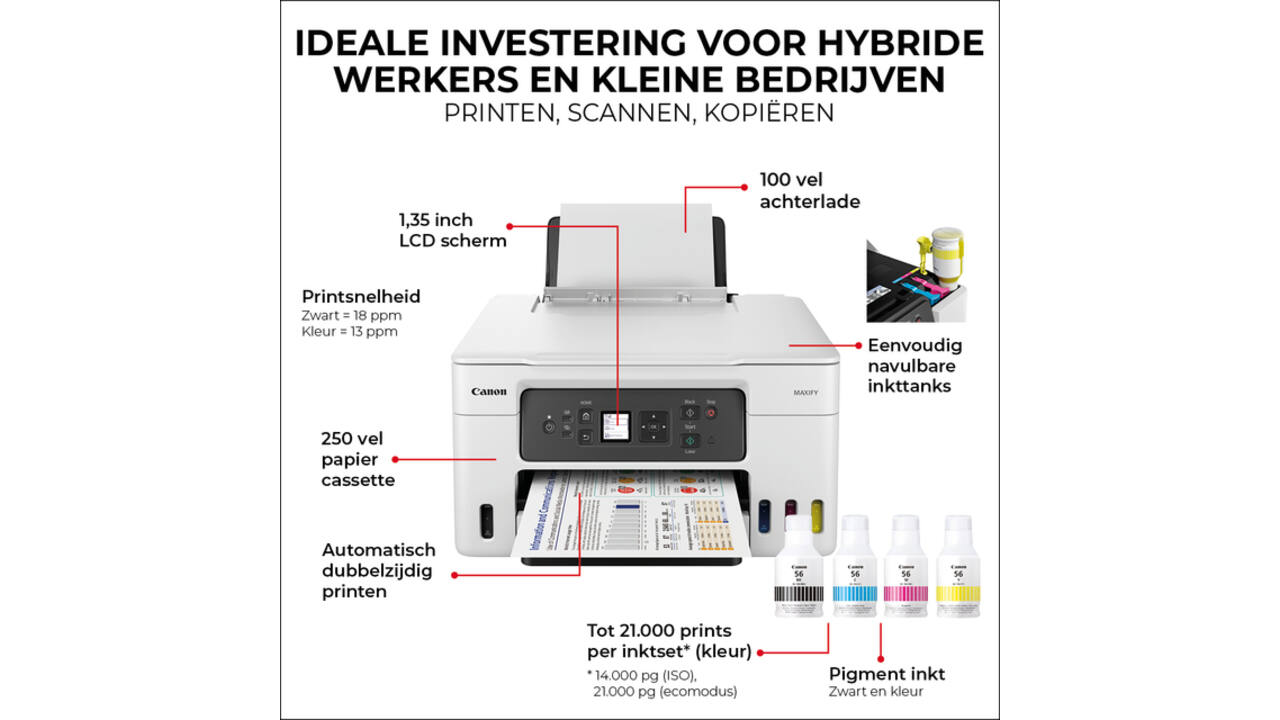 Multifunctional inktjet printer Canon MAXIFY GX3050
