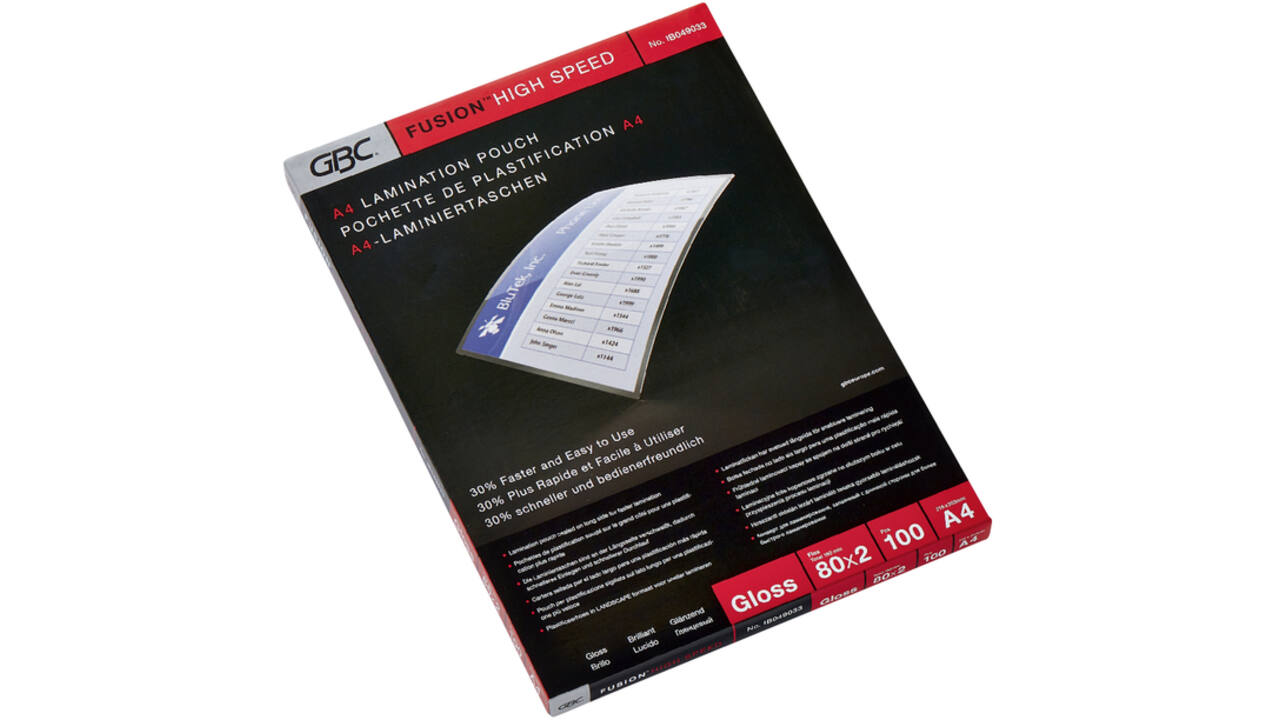 Lamineerhoes GBC A4 highspeed 2x80micron 100 stuks