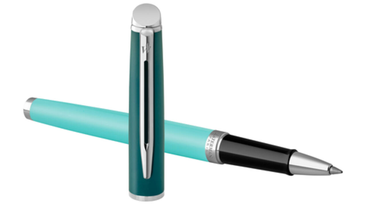 Rollerpen Waterman Hémisphère Colour Blocking green CT fijn