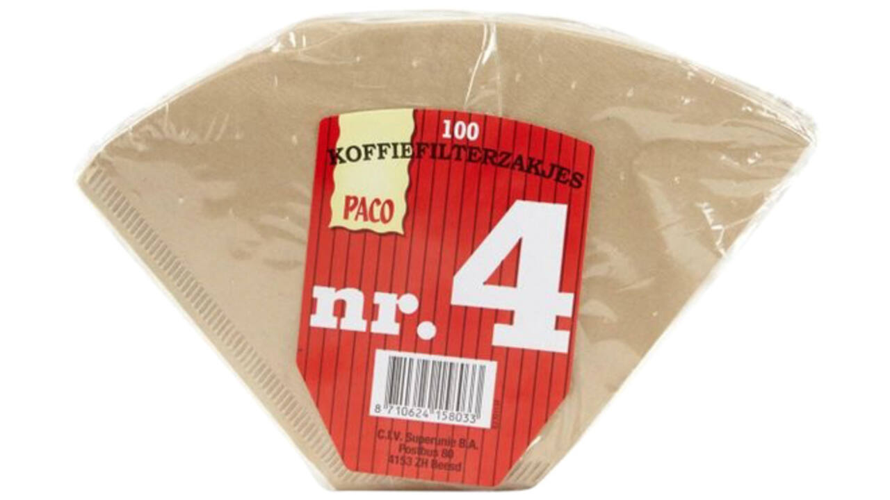 Koffiefilter Paco bruin nummer 4 100 stuks
