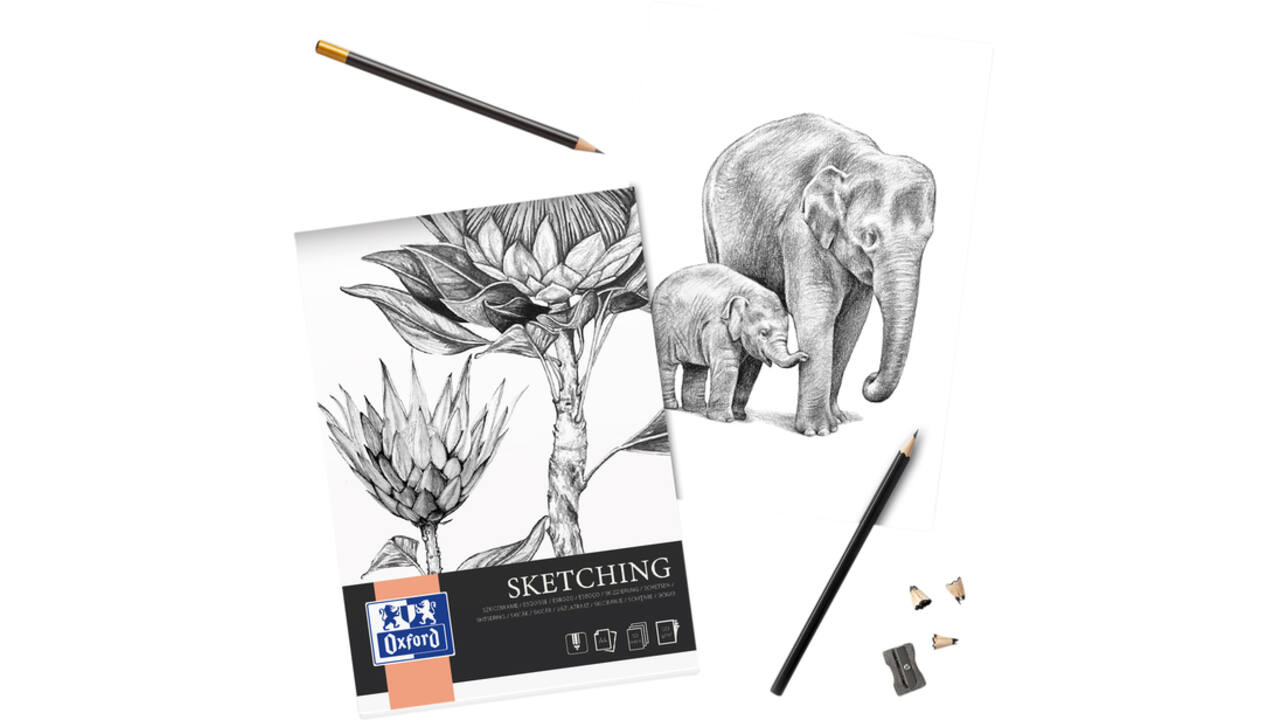 Tekenblok Oxford Sketching A4 50 vel 120 gram