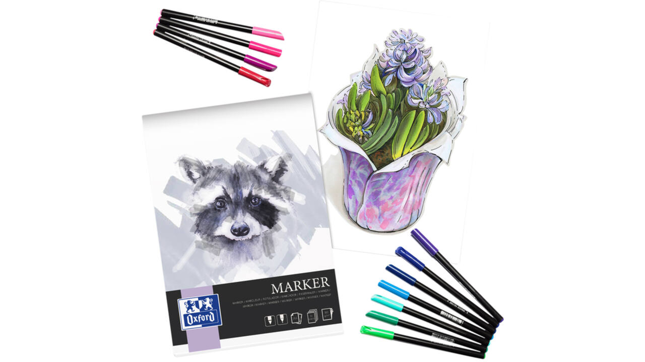 Tekenblok Oxford Marker A3 15 vel 180 gram
