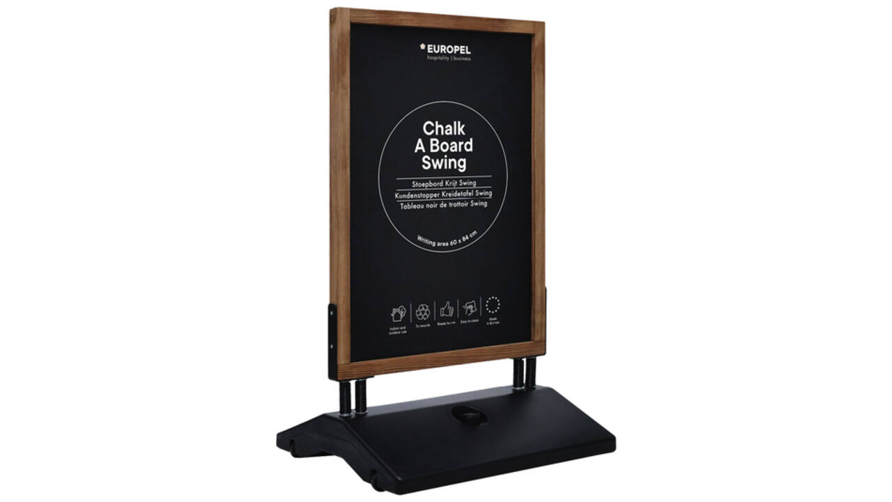 Krijt stoepbord Europel Swing 70x100cm
