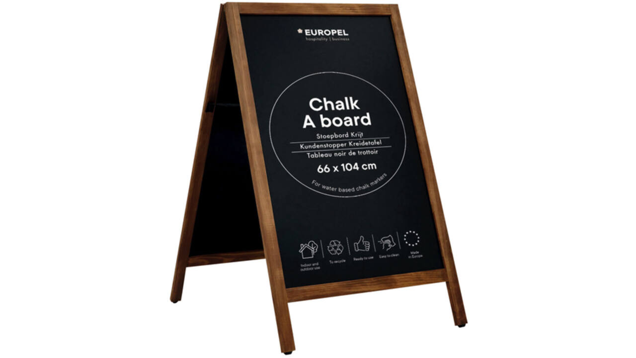 Krijt stoepbord Europel 660x1040mm natur