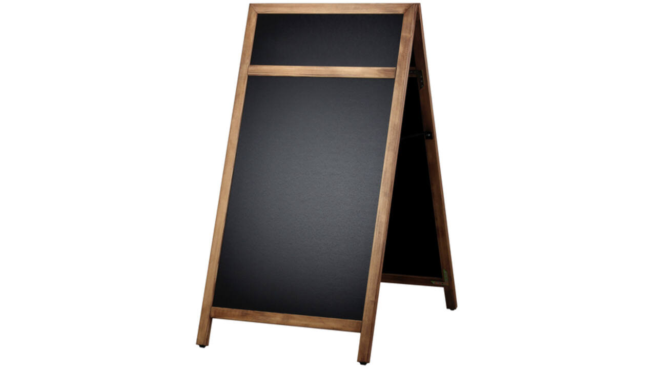 Krijt stoepbord Europel 660x1280mm DELUX natuur