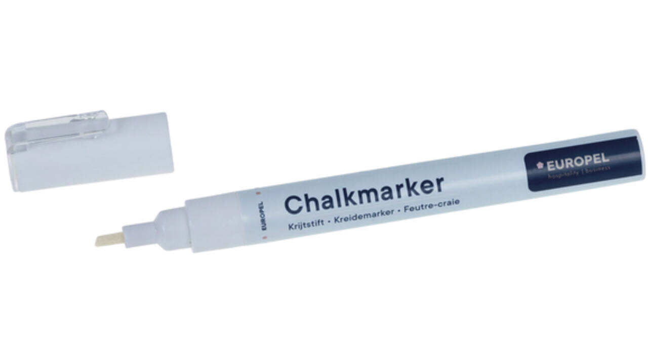 Krijtstift Europel 3mm wit blister 1 stuk