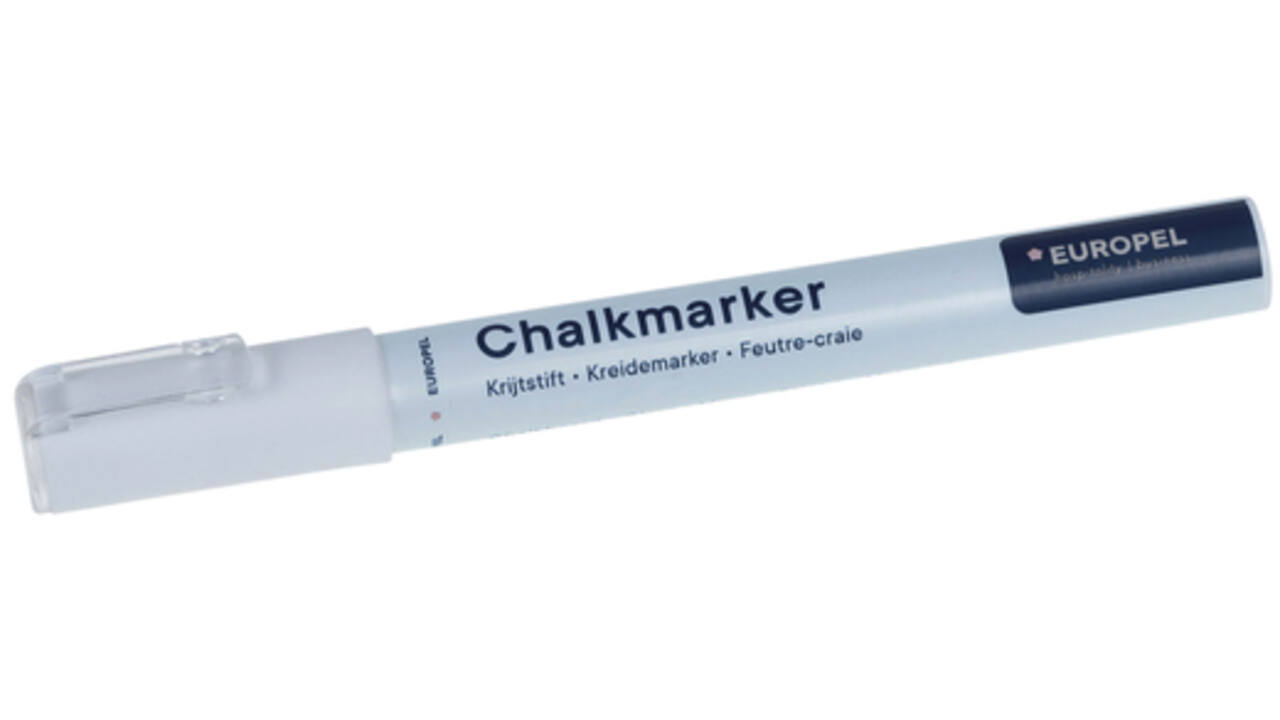 Krijtstift Europel 3mm wit blister 1 stuk