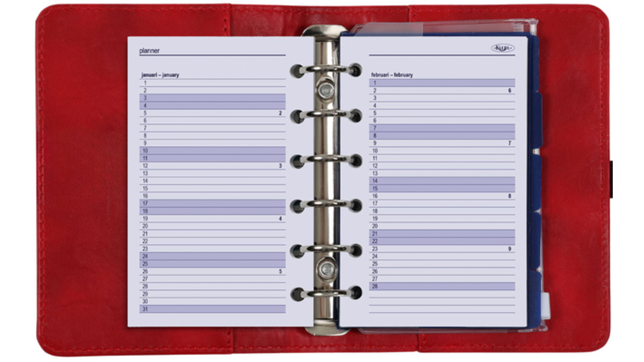 Organizer Kalpa Pocket inclusief agenda 2024-2025 7dagen/2pagina's rood