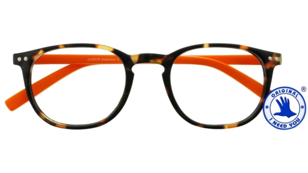 Leesbril I Need You +1.00 dpt Junior Selection bruin-oranje