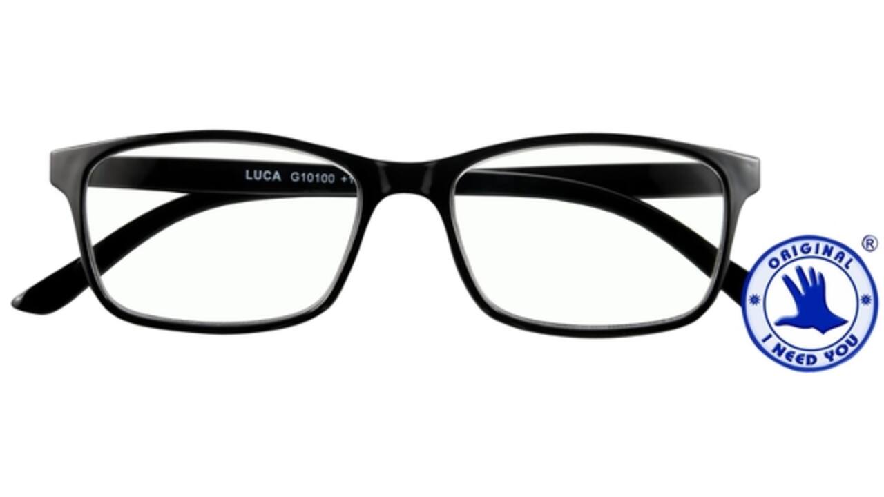 Leesbril I Need You +1.00 dpt Luca zwart