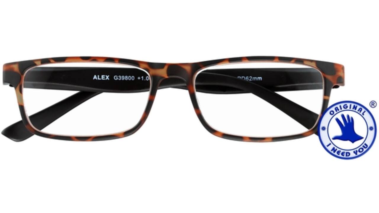Leesbril I Need You +3.00 dpt Alex havanna-zwart