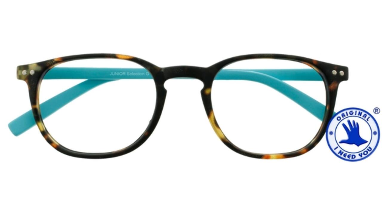 Leesbril I Need You +1.50 dpt Junior Selection bruin-turquoise