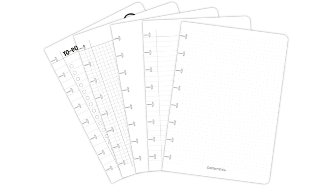 Uitbreidingsset Correctbook A5 mix 5 bladen