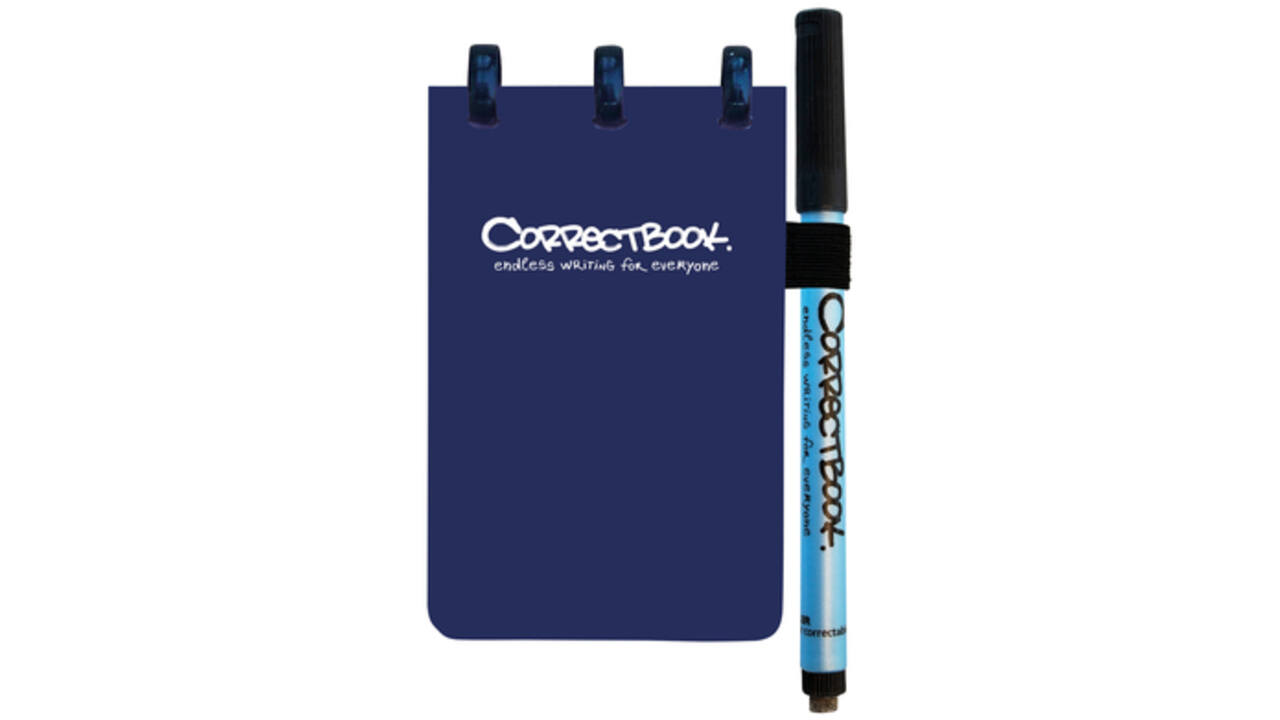 Notitieboek Correctbook A7 blanco 40blz midnight blue