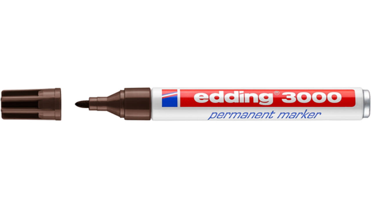 Viltstift edding 3000 rond 1.5-3mm donkerbruin