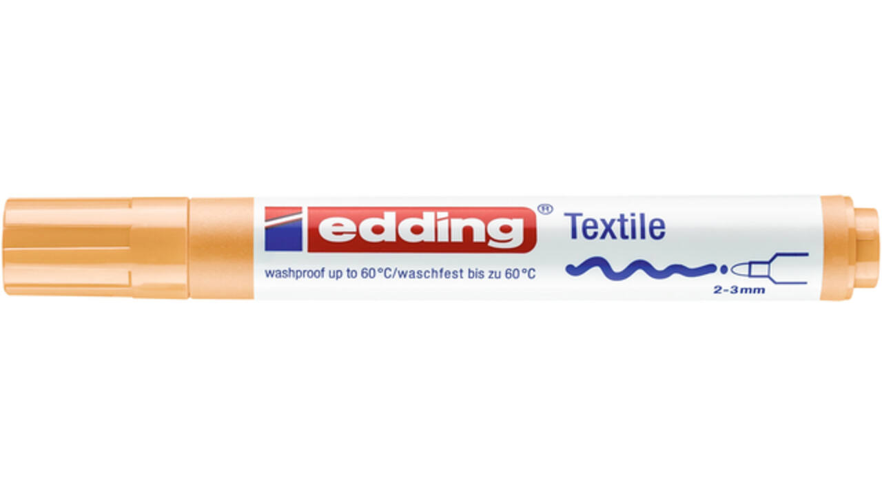 Viltstift edding 4500 textiel rond 2-3mm lichtoranje