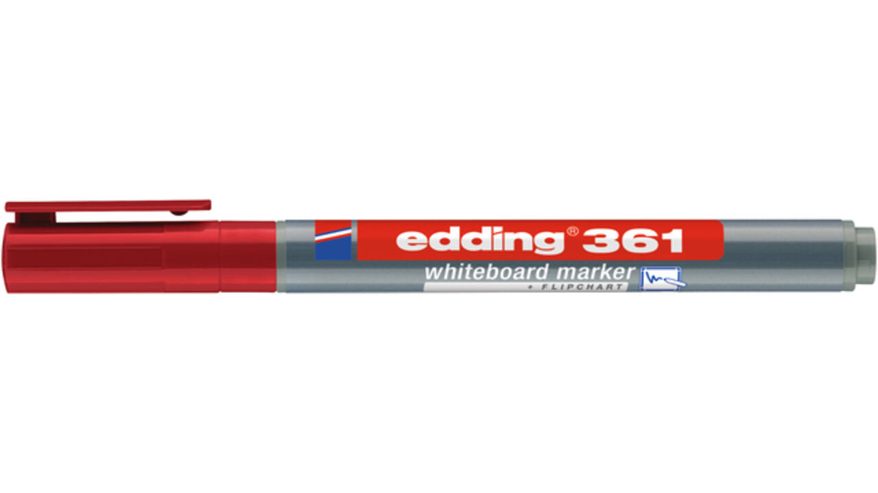 Viltstift edding 361 whiteboard rond 1mm rood