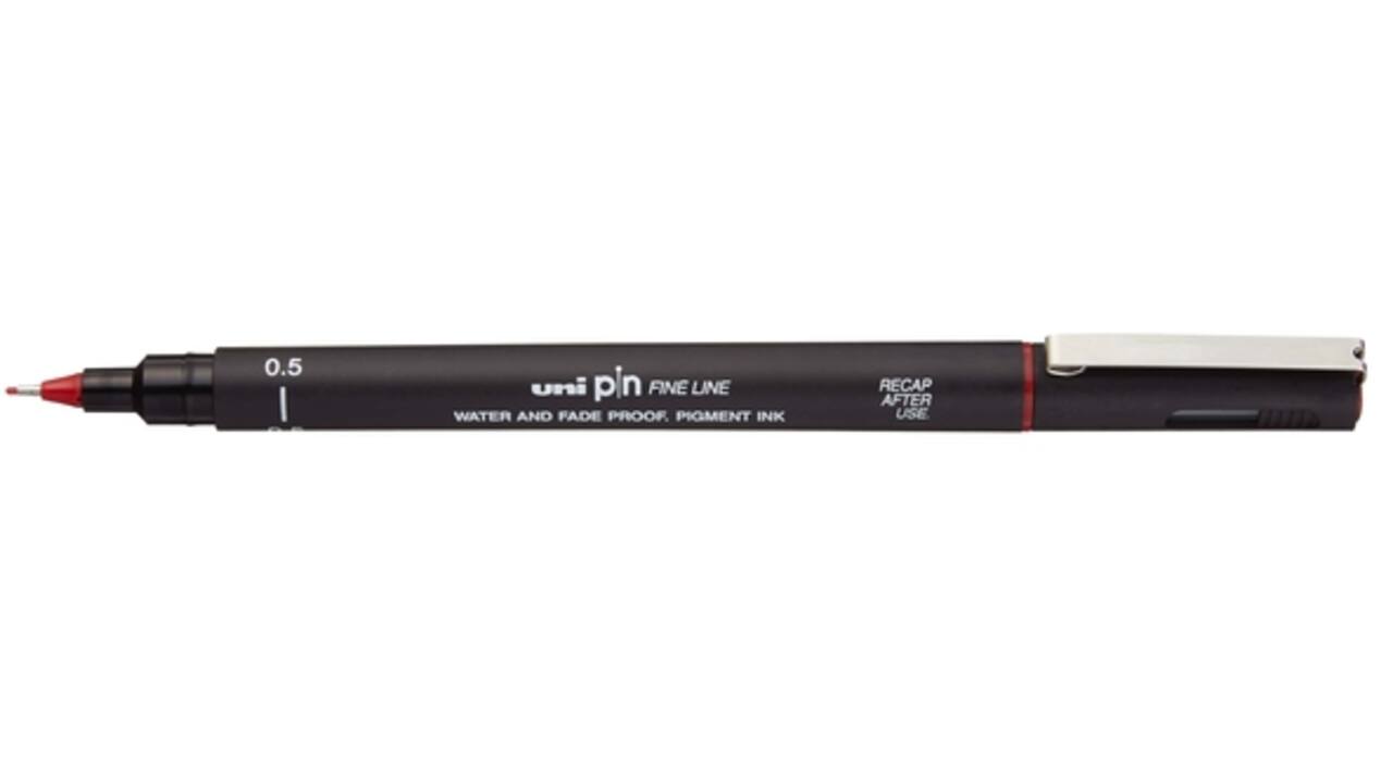 Fineliner Uni-ball Pin 0.5mm rood