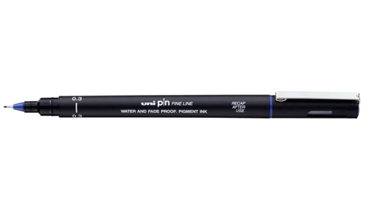 Fineliner Uni-ball Pin 0.3mm blauw