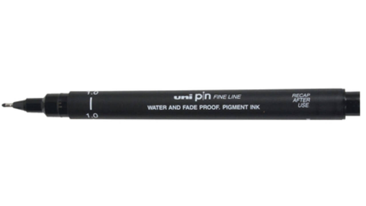 Fineliner Uni-ball Pin 1mm zwart
