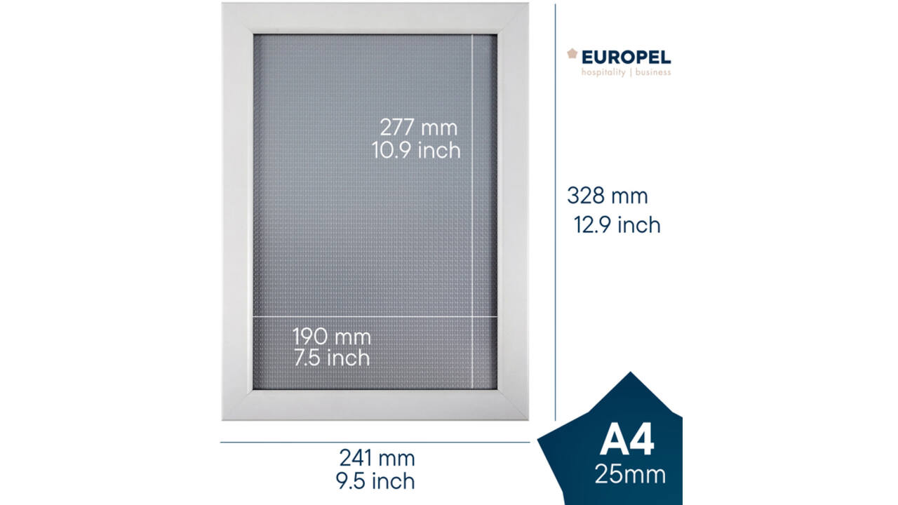 Kliklijst Europel A4 25mm mat wit