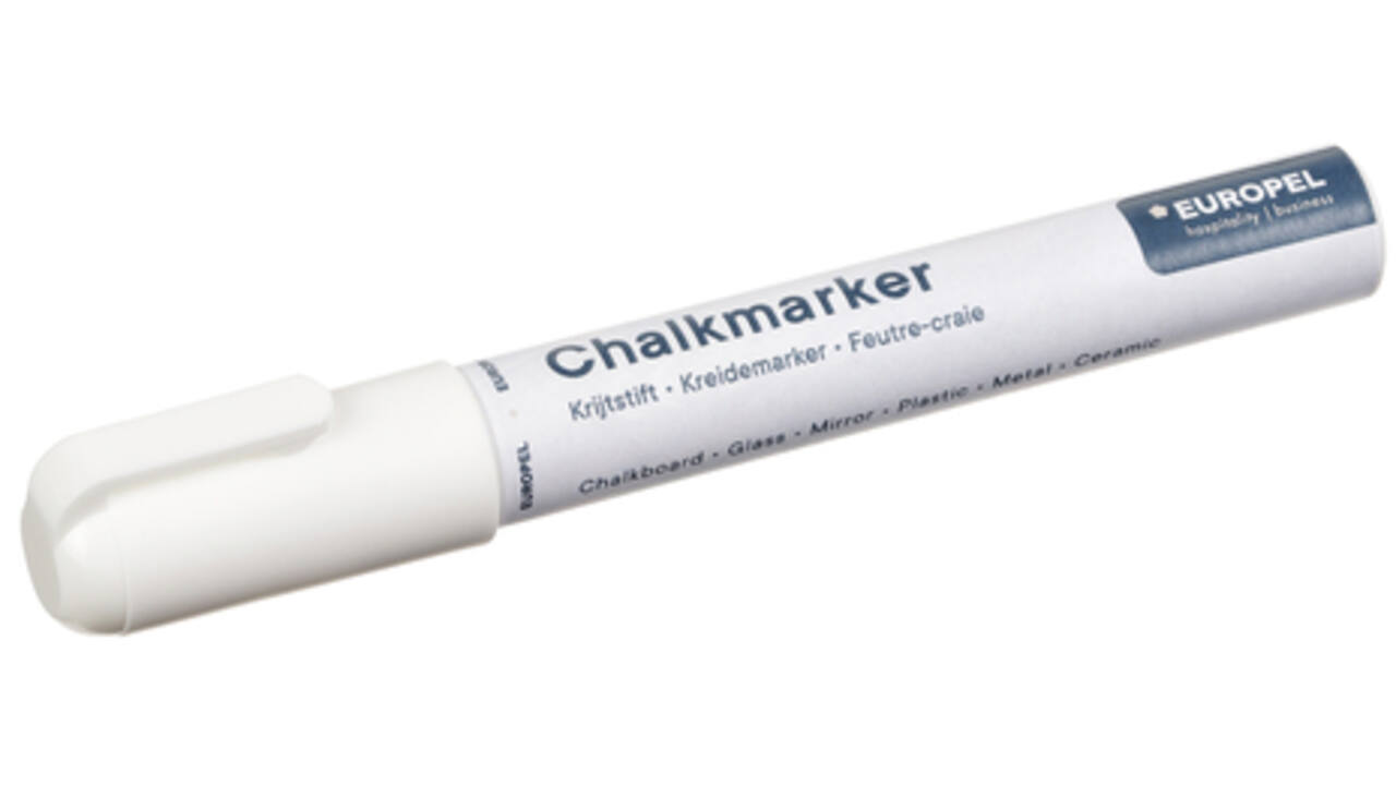 Krijtstift Europel 6mm wit blister 1 stuk