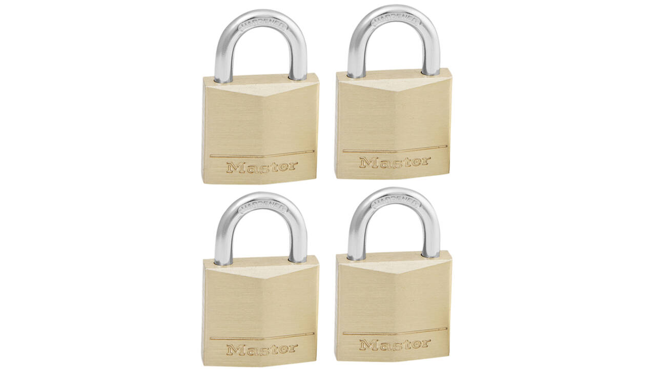 Hangslot MasterLock 4 gelijksluitend messing 30mm