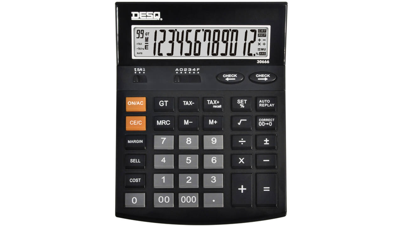 Rekenmachine Desq X-Large Check&Correct