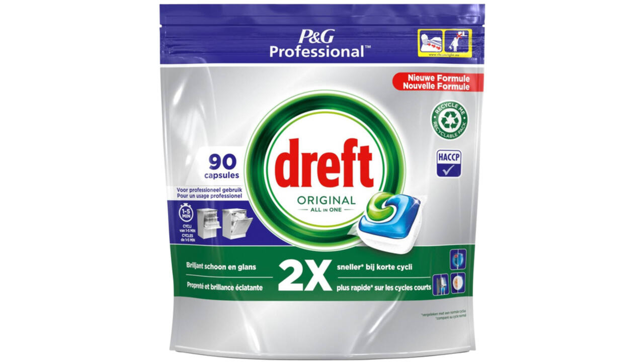 Vaatwastabletten Dreft All-in-1 Professional Regular 90 stuks