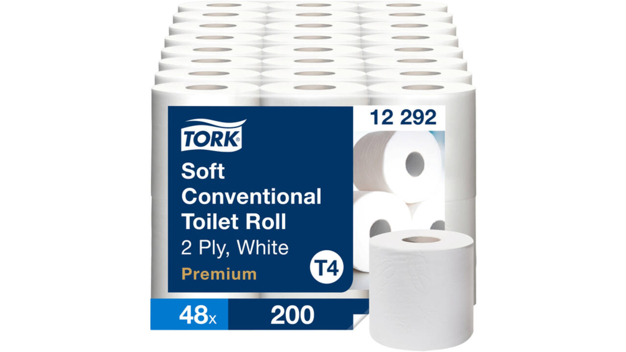 Toiletpapier Tork T4 premium 2-laags 200 vel wit 12292