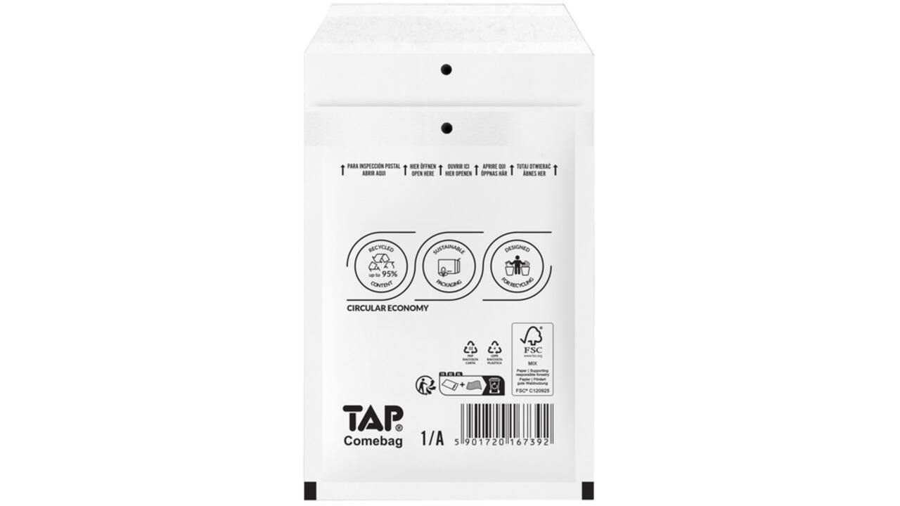 Envelop TAP Comebag luchtkussen nr11 120x175mm 200 stuks