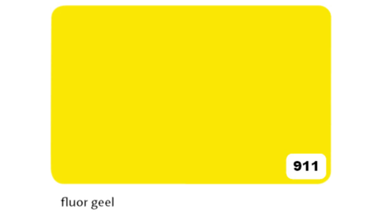 Etalagekarton Folia 1-zijdig 48x68cm 380gr nr911 fluor geel