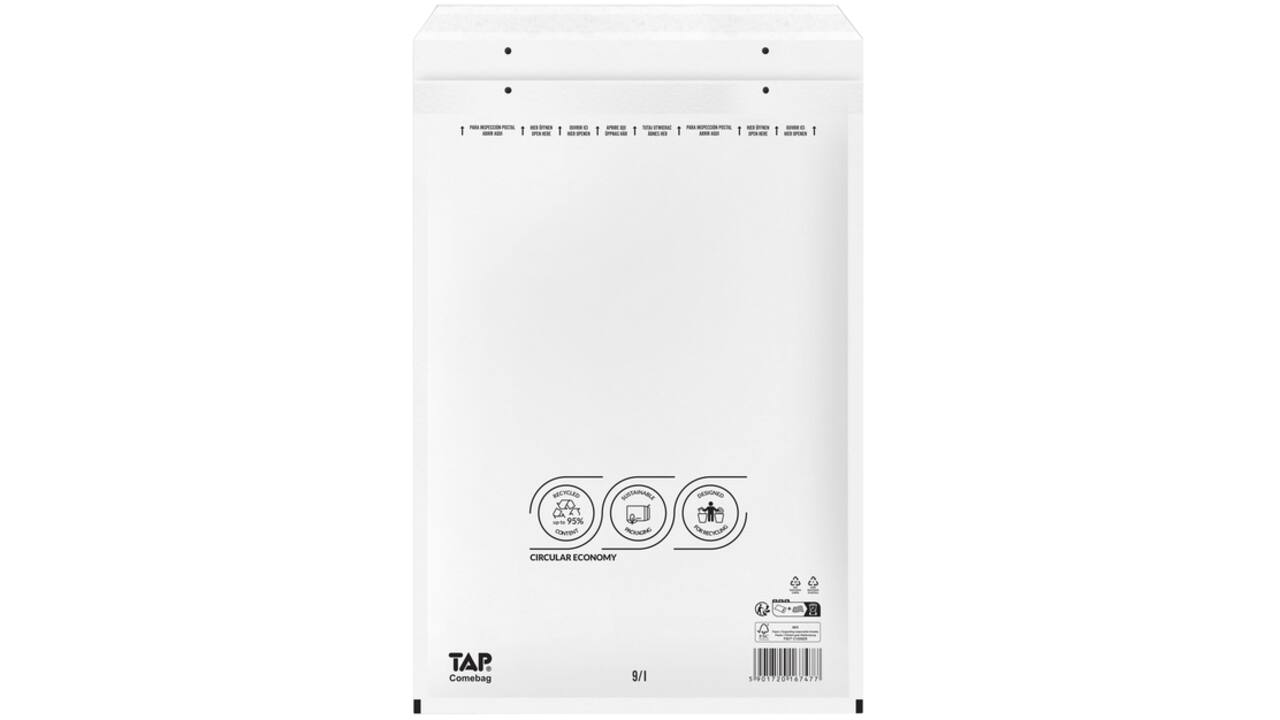 Envelop TAP Comebag luchtkussen nr19 320x455mm 100 stuks