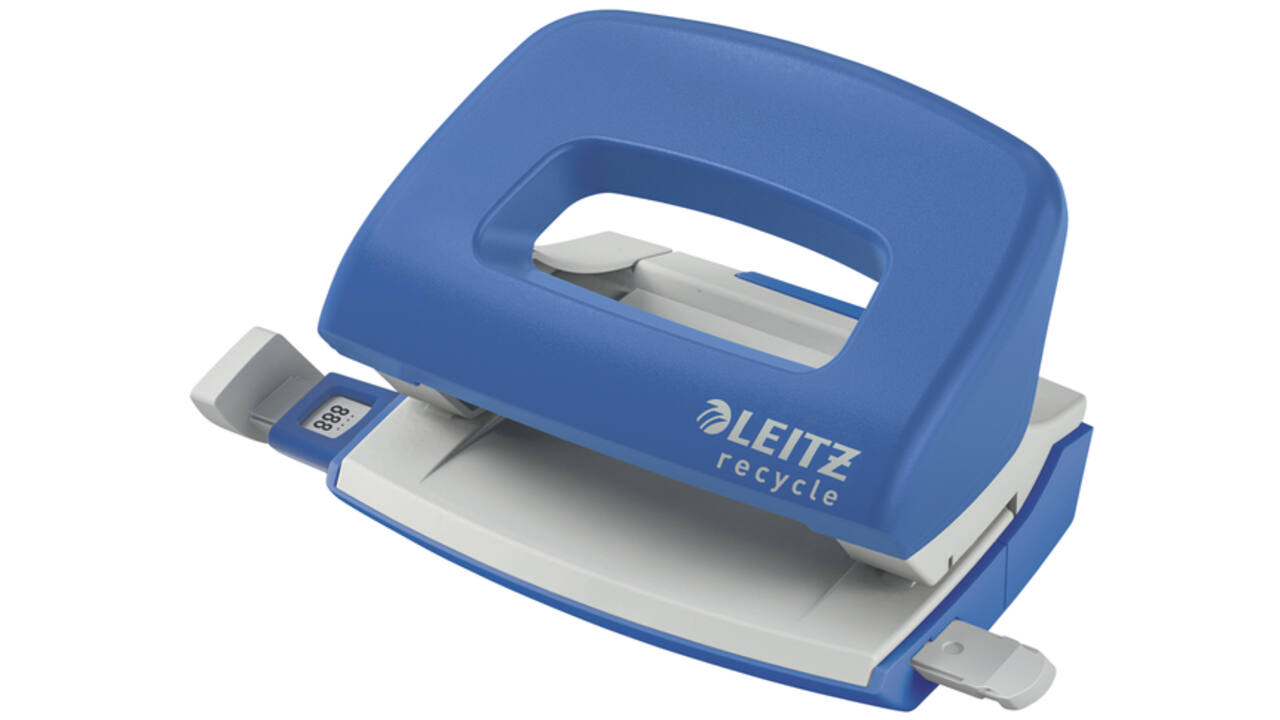 Perforator Leitz Nexxt Recycle mini 10 vel blauw