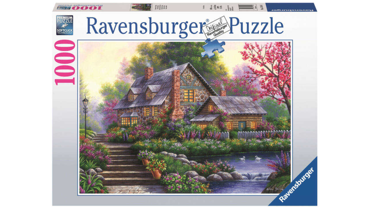 Puzzel Ravensburger romantische cottage 1000 stukjes