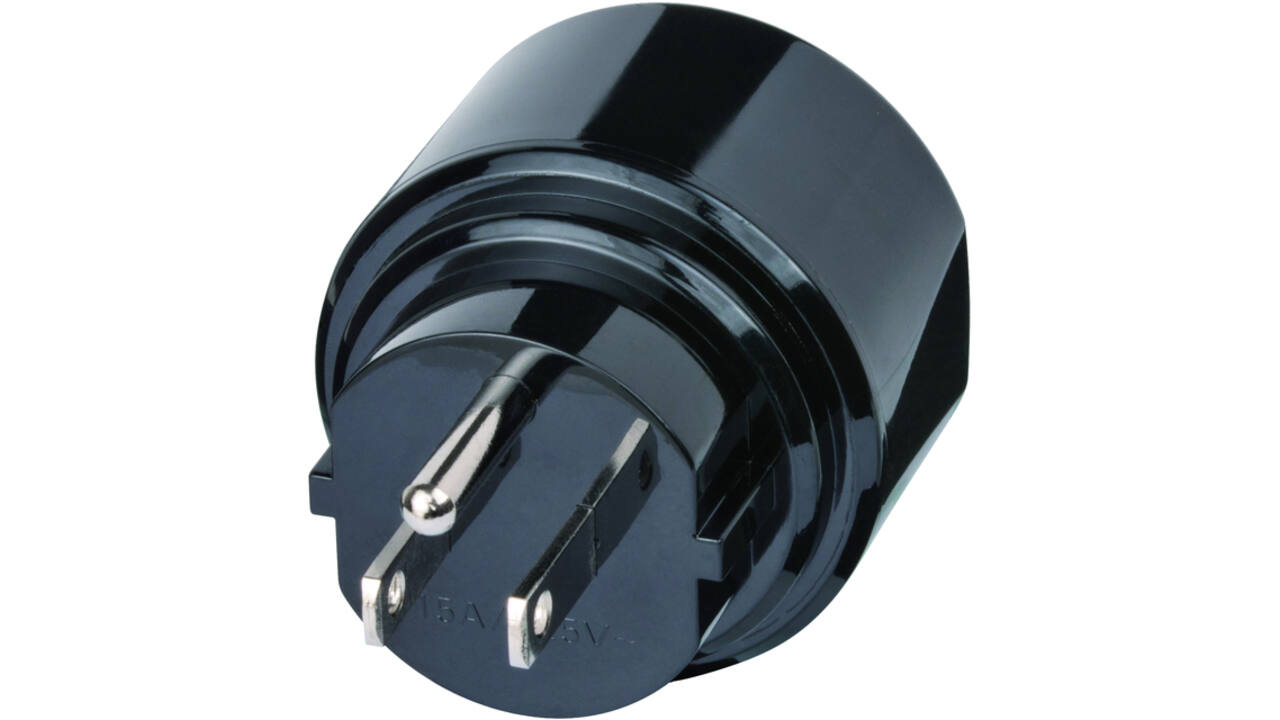 Reisstekker Brennenstuhl adapter USA met aarding zwart