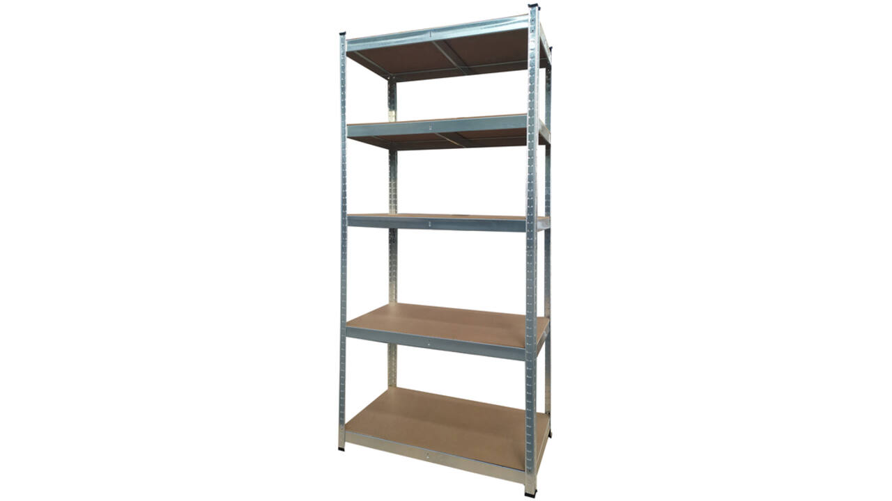 Stellingkast BRASQ 5 borden 90x40x180cm SU175 max 875 KG zilver