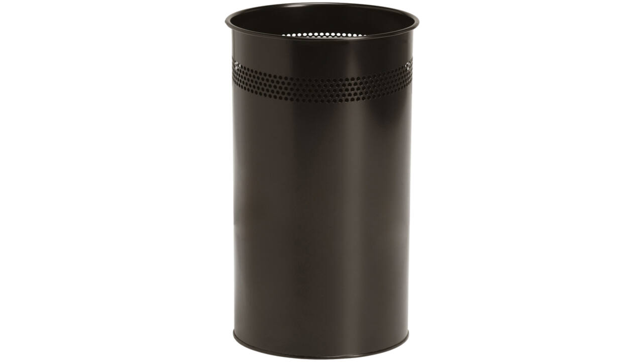 Papierbak BRASQ 21 liter rvs zwart