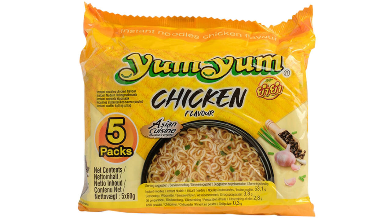 Noodles Yum Yum kip bami 5-pack 5x60gr