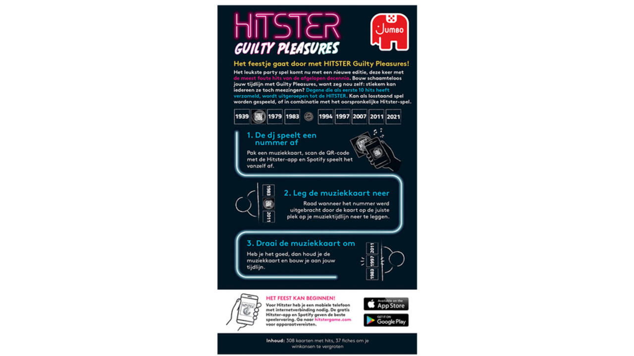 Muziekspel Hitster Guilty Pleasure 16+