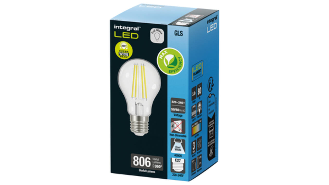 Ledlamp Integral E27 4000K koel wit 3.8W 806lumen