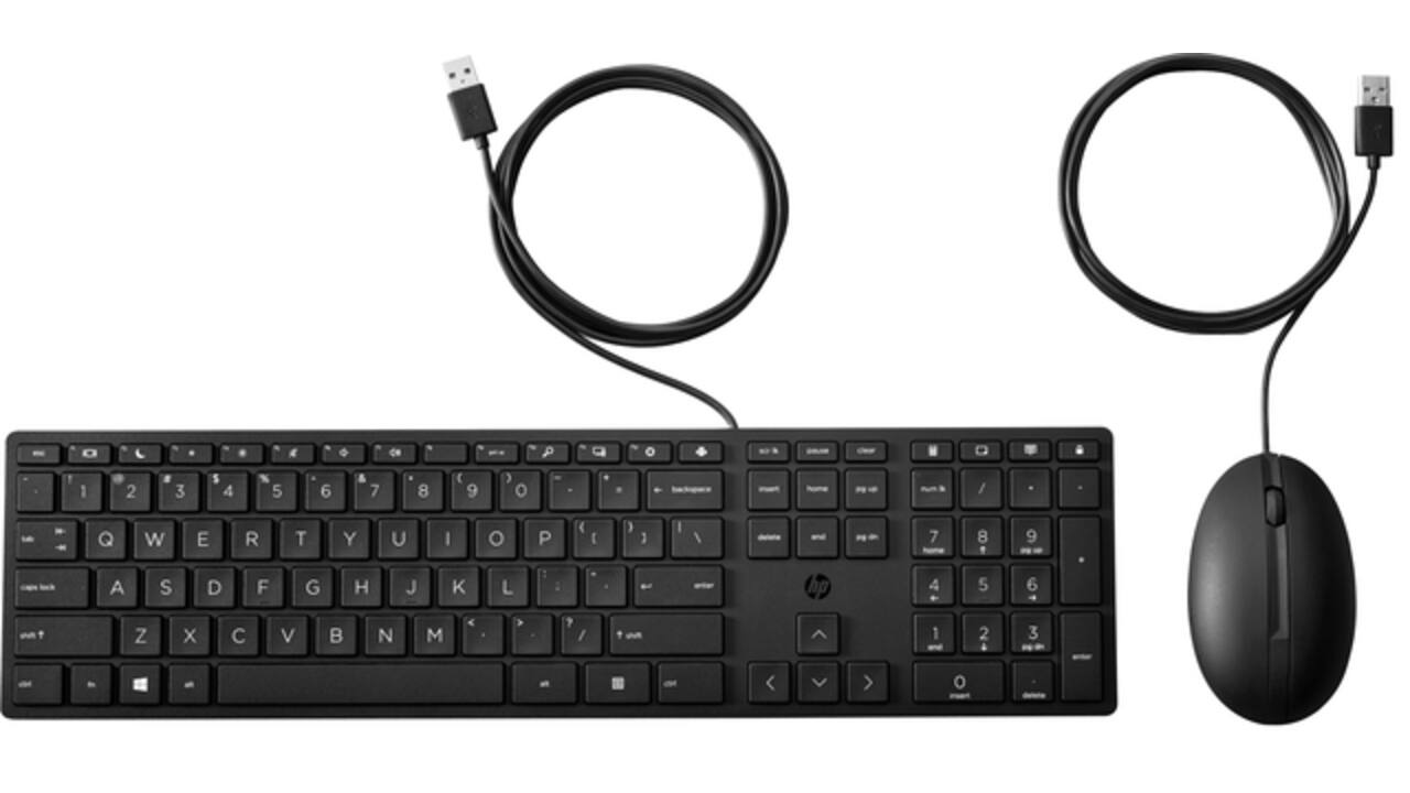 Toetsenbord + muis HP 320MK Qwerty zwart