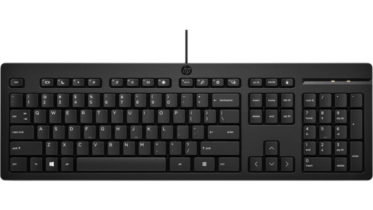 Toetsenbord HP 125 Qwerty zwart