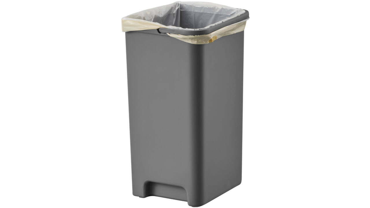 Afvalbak EKO Hana Duo Recycling pedaalemmer 2x10liter grijs wit